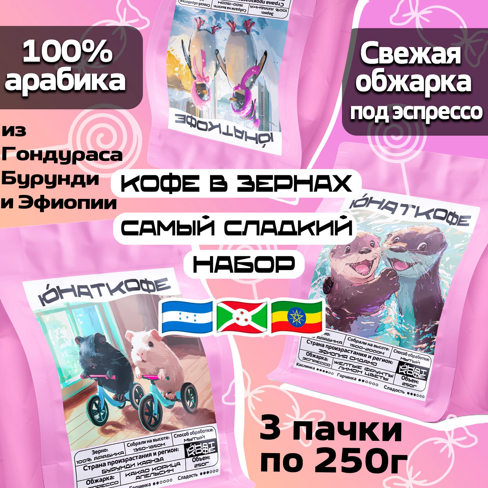 Кофе «Самый Сладкий - Гондурас, Бурунди, Эфиопия»