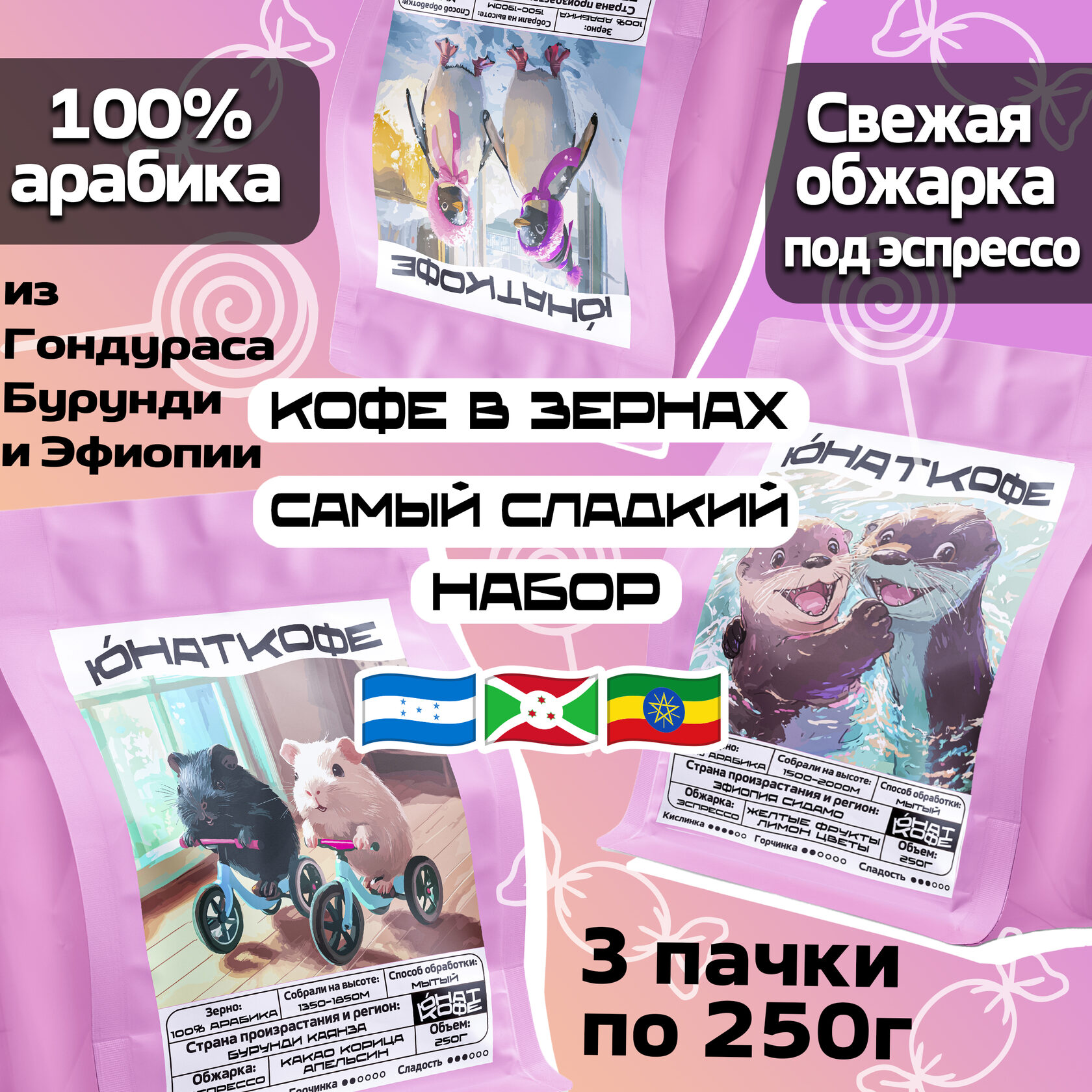 Кофе «Самый Сладкий - Гондурас, Бурунди, Эфиопия»